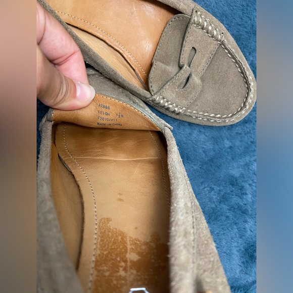 Women’s EUC Coach Tan Suede Penny Loafers With Leather Insole Size 7.5 - Picture 8 of 10